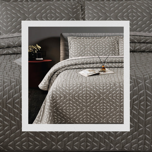 Oslo Jacquard Bedcover Set with 2 Pillow Covers for King Size Bed by Florida